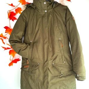 Woman's Columbia Jacket Icelandite Turbodown Insulated Hooded Winter Parka